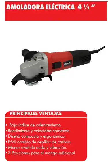 Pulidora Amoladora Electrica 900w 4½ - 115mm