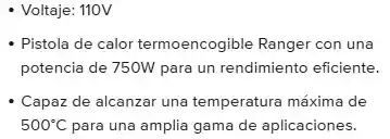 Pistola De Calor 1500w