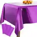 Mantel En Papel Aluminio Morado Rectangular