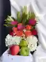 Canasta Frutal De Mix De Flores.