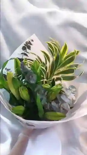 Bouquet De Lirios Con Follaje.