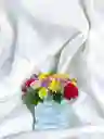 Caja Cuadrda De Flores Mix.
