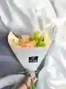 Bouquet De Rosas Y Astromelia Rosada.
