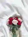 Jarron De Rosas Rojas Y Rosadas