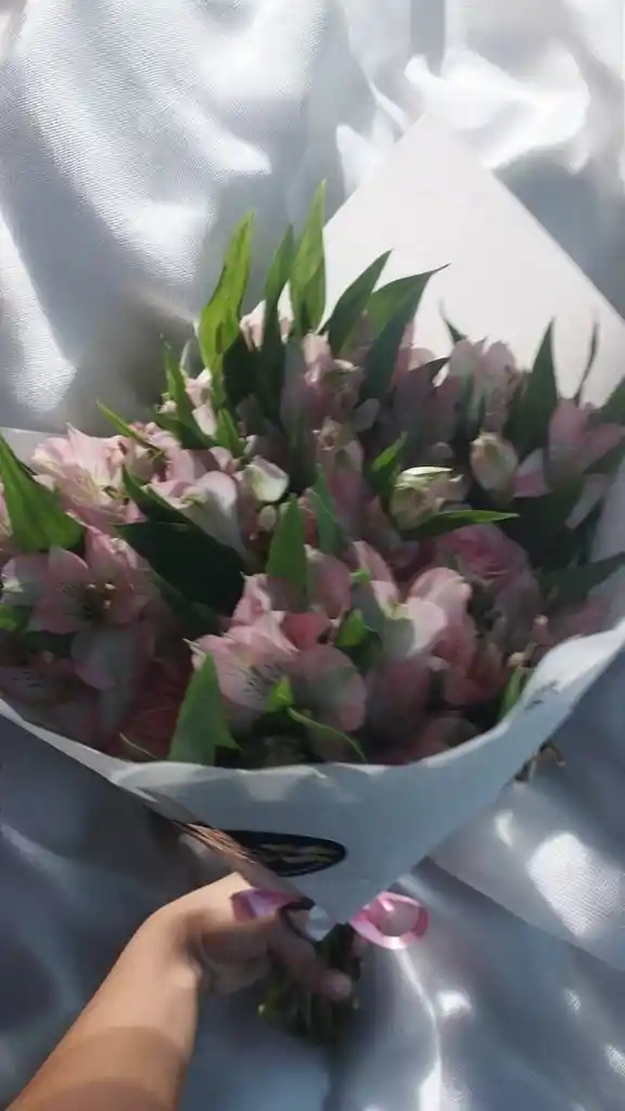 Bouquet De Astromelia Rosada