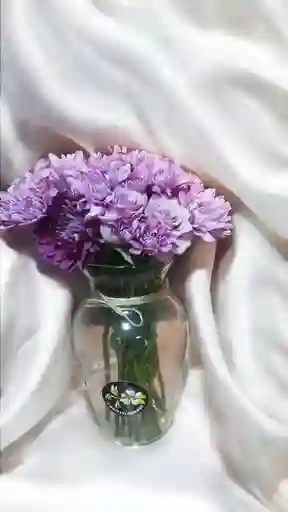 Jarron De Flores Moradas