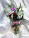 Jarron De Rosas, Lirios Y Margaritas
