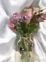 Jarron De Rosas Y Margaritas Moradas