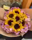 Bouquet De Girasol Margarita Y Rosas