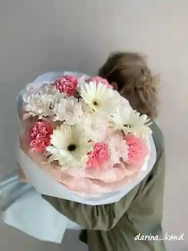 Bouquet De Gerberas Clavel Y Crisantemos