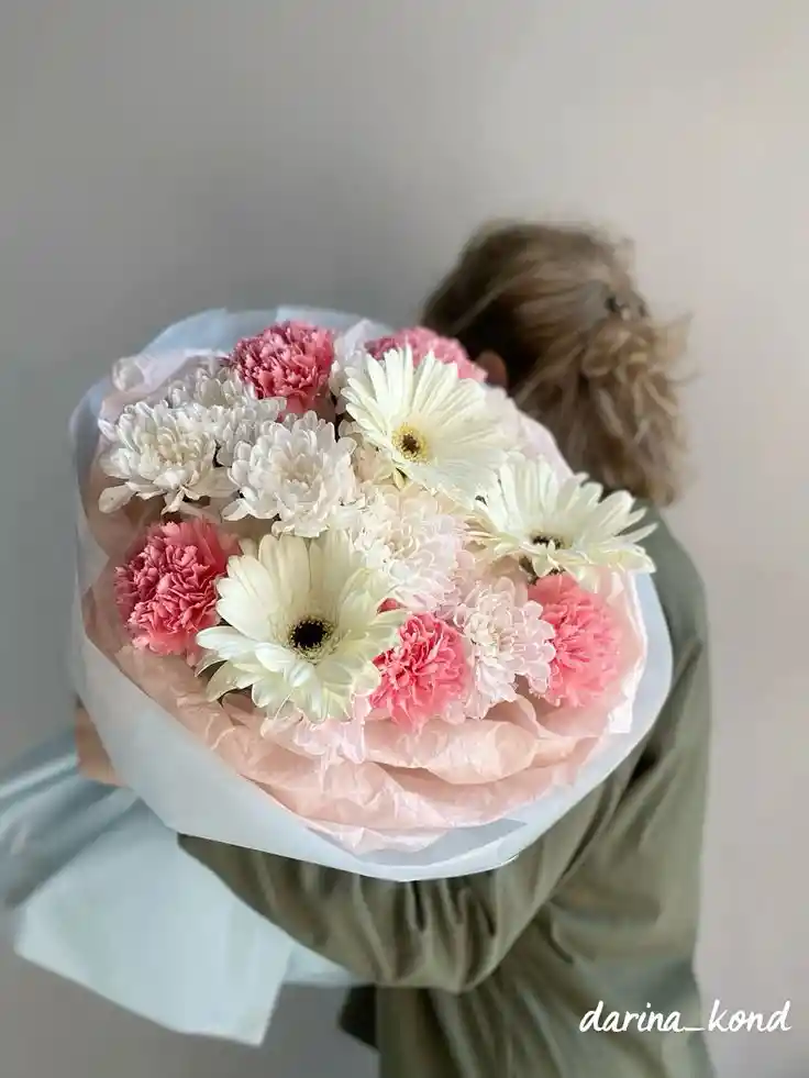 Bouquet De Gerberas Clavel Y Crisantemos