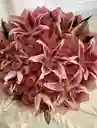 Buchón Rosado De Rosas Y Lirios