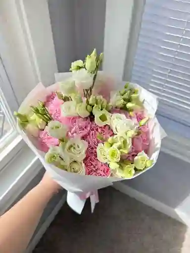 Bouquet De Clavel Rosado Y Rosa Mini