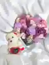 Caja En Forma De Corazon Con Un Mix Morado Y Oso