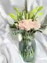 Jarron De Rosas Y Lirios