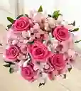 Bouquet Rosasdo De Rosas Y Astromelia