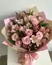 Bouquet Con Rosa Y Astromelia