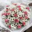 Bouquet De Margarita Blanca Y Rosa Rosada