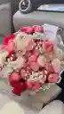 Buchón Rosado De Rosas Y Clavel