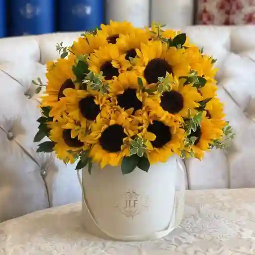 Canasta Mediana De Girasoles