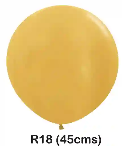 Globo Bomba Grande Biodegradable Satin Dorado R18 (45cm)