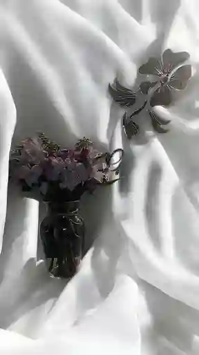 Jarron De Astromelia Y Rosa Morada