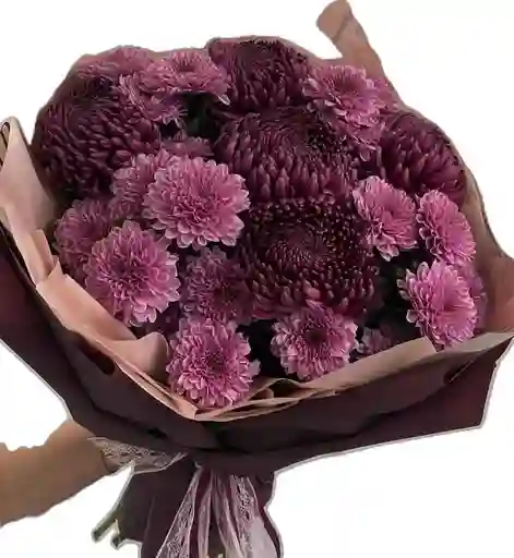 Bouquet De Crisantemos Morados