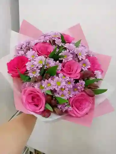 Bouquet Mix De Astromelia Rosas Margarita