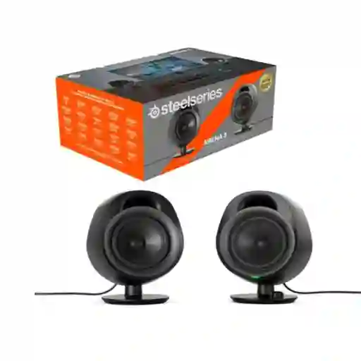 Parlantes Gamer Steelseries 2.0 Arena 3 Color Negro