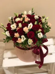 Caja Redonda De Rosas