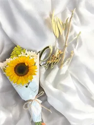 Bouquet Mini De 1 Girasol Y Margaritas Con Soliago