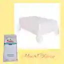 Mantel En Plástico Blanco Rectangular Reutilizable