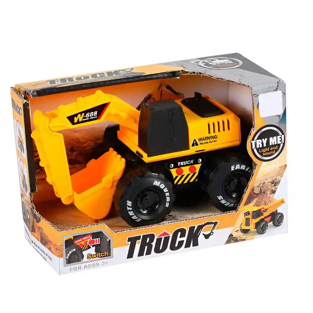 Carro Vehiculo Retroexcavadora Construccion Sonido Juguete