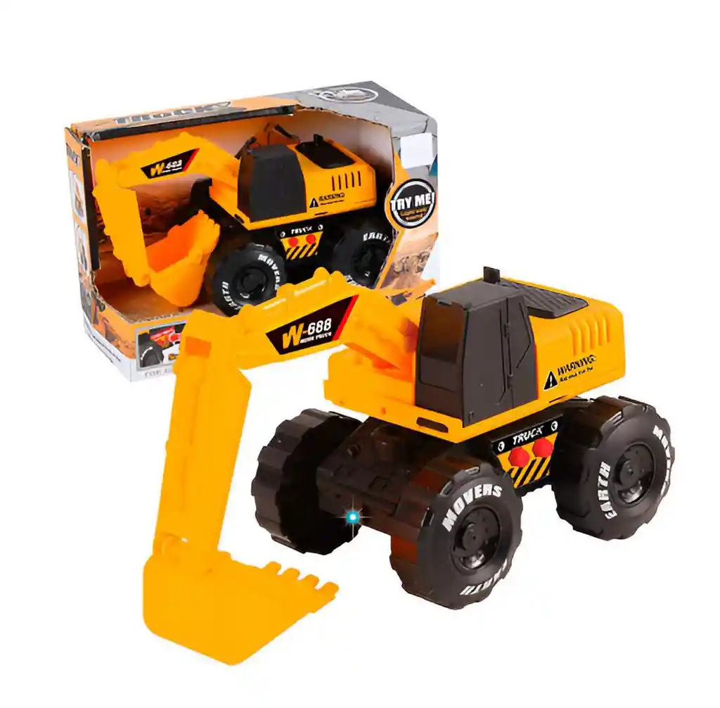 Carro Vehiculo Retroexcavadora Construccion Sonido Juguete