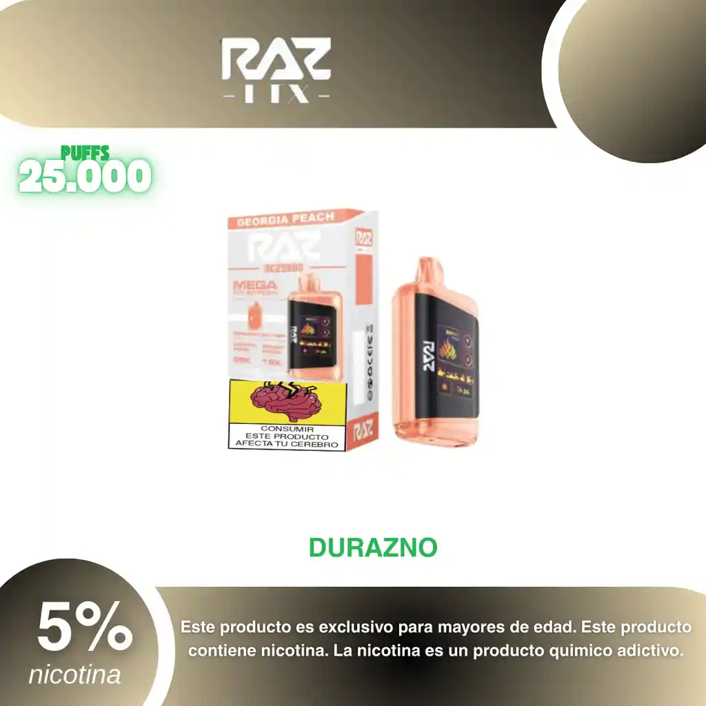 Raz Ltx 25.000 Puffs, Georgia Peach 5%