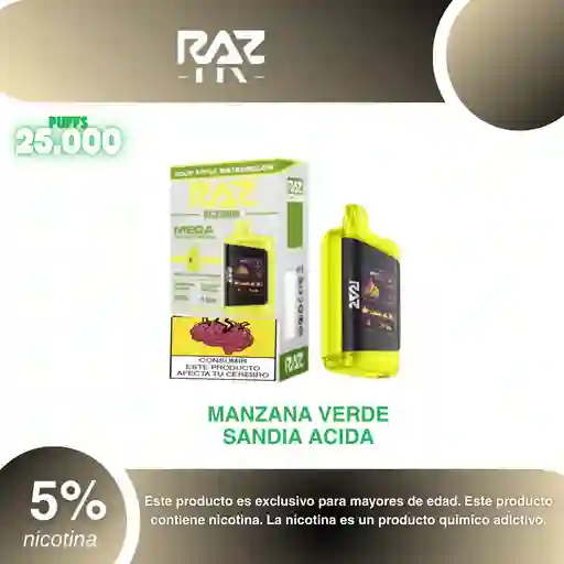 Raz Ltx 25.000 Puffs, Sour Apple Watermelon 5%
