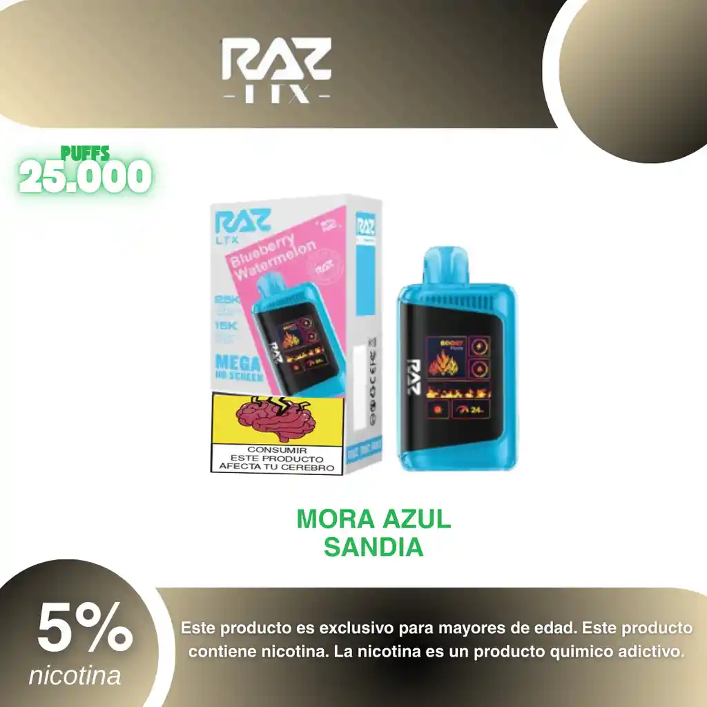 Raz Ltx 25.000 Puffs, Blueberry Watermelon 5%
