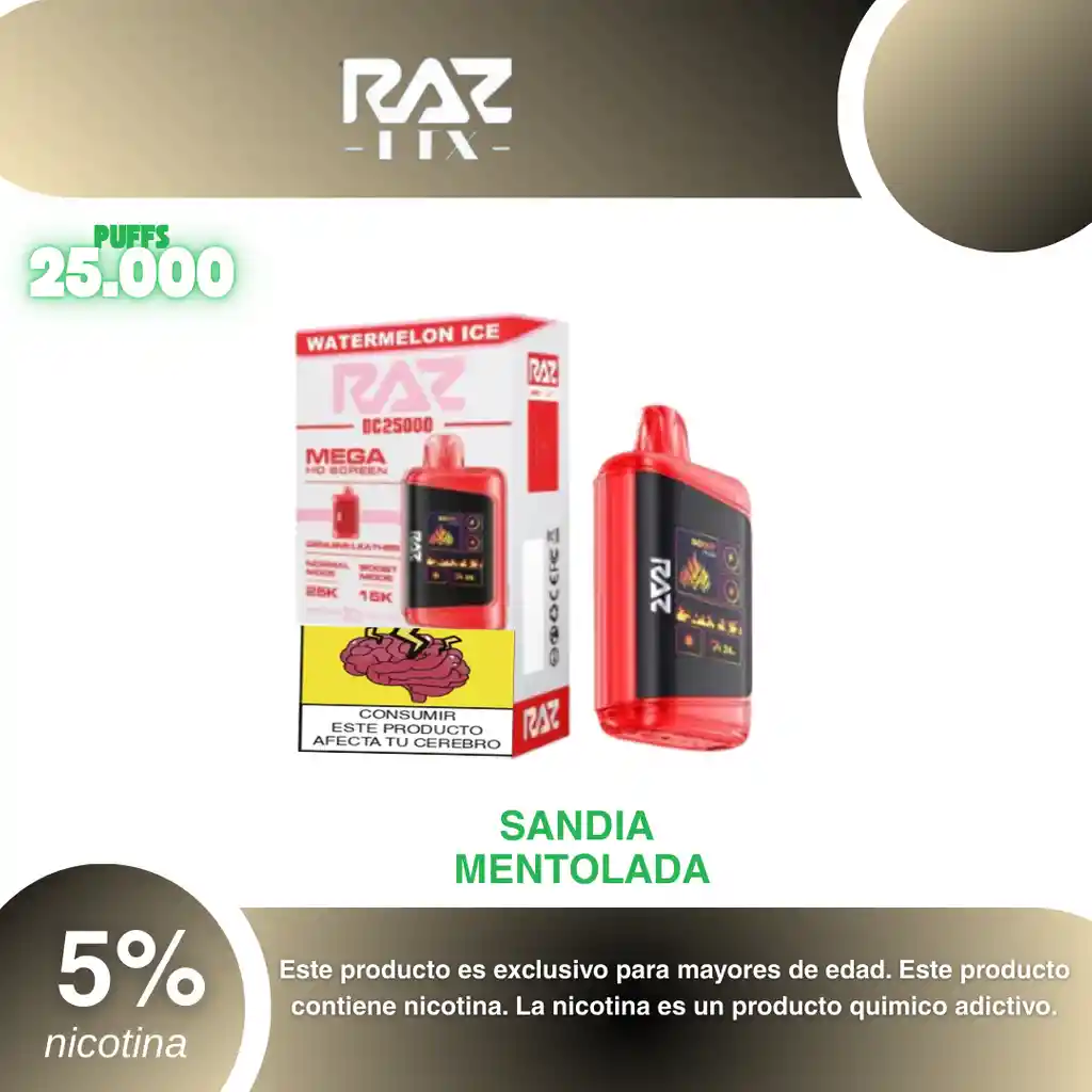 Raz Ltx 25.000 Puffs, Watermelon Ice 5%