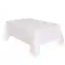 Mantel En Plástico Blanco Rectangular Reutilizable