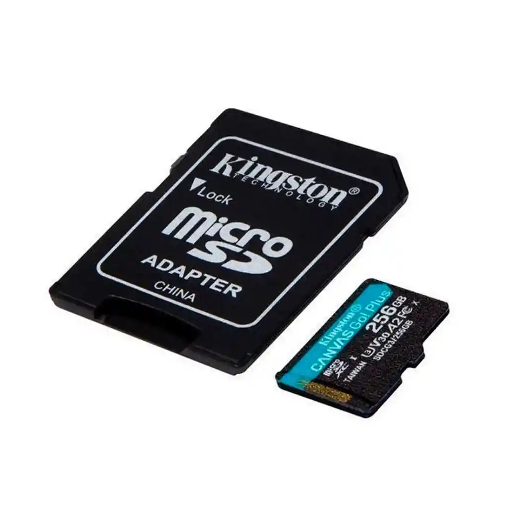 Memoria Microsd Kingston Canvas Go Plus 256gb U3 V30 Con Adaptador