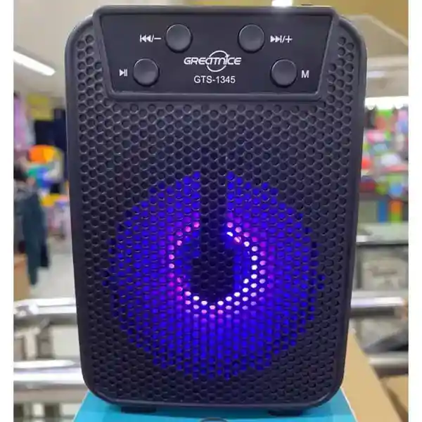 Parlante Gts-1345 Bluetooth 3" Inalámbrico Radio Fm Carga Usb Luces Led