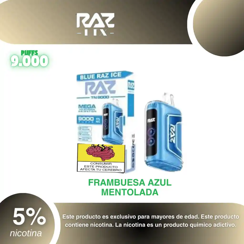 Raz Tn 9.000, Blue Razz Ice