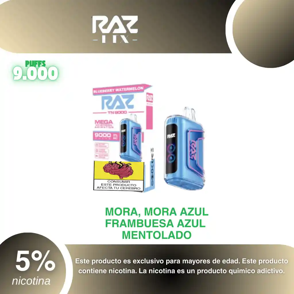 Raz Tn 9.000, Blueberry Watermelon 5%