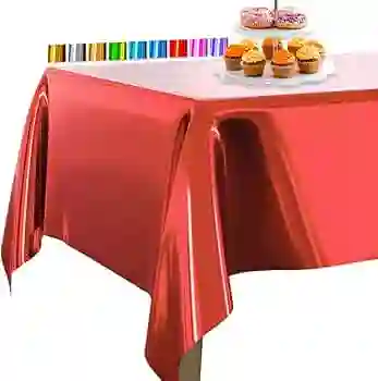 Mantel En Papel Aluminio Rojo Fiestas Y Decoración