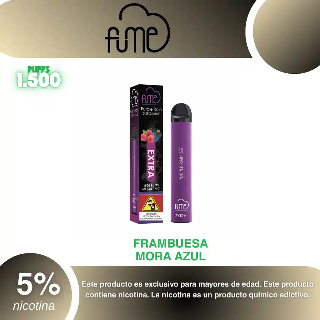 Vape Fum3 Extra 1.500, Purple Rain