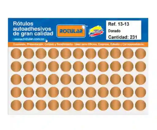 Rótulo Adhesivo Blanco Mate 13 X 13 Mm – Paquete 231 Unidades