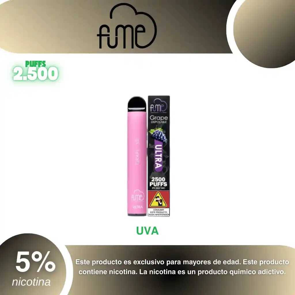 Fum3 Ultra 2.500, Grape 5%