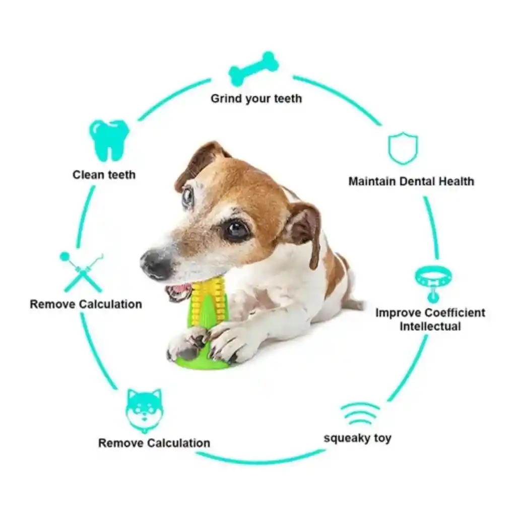 Juguete Para Perro Forma Maíz Limpieza Dientes Interactivo