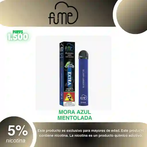 Fum3 Extra 1.500 Pufs, Blueberry Mint 5%