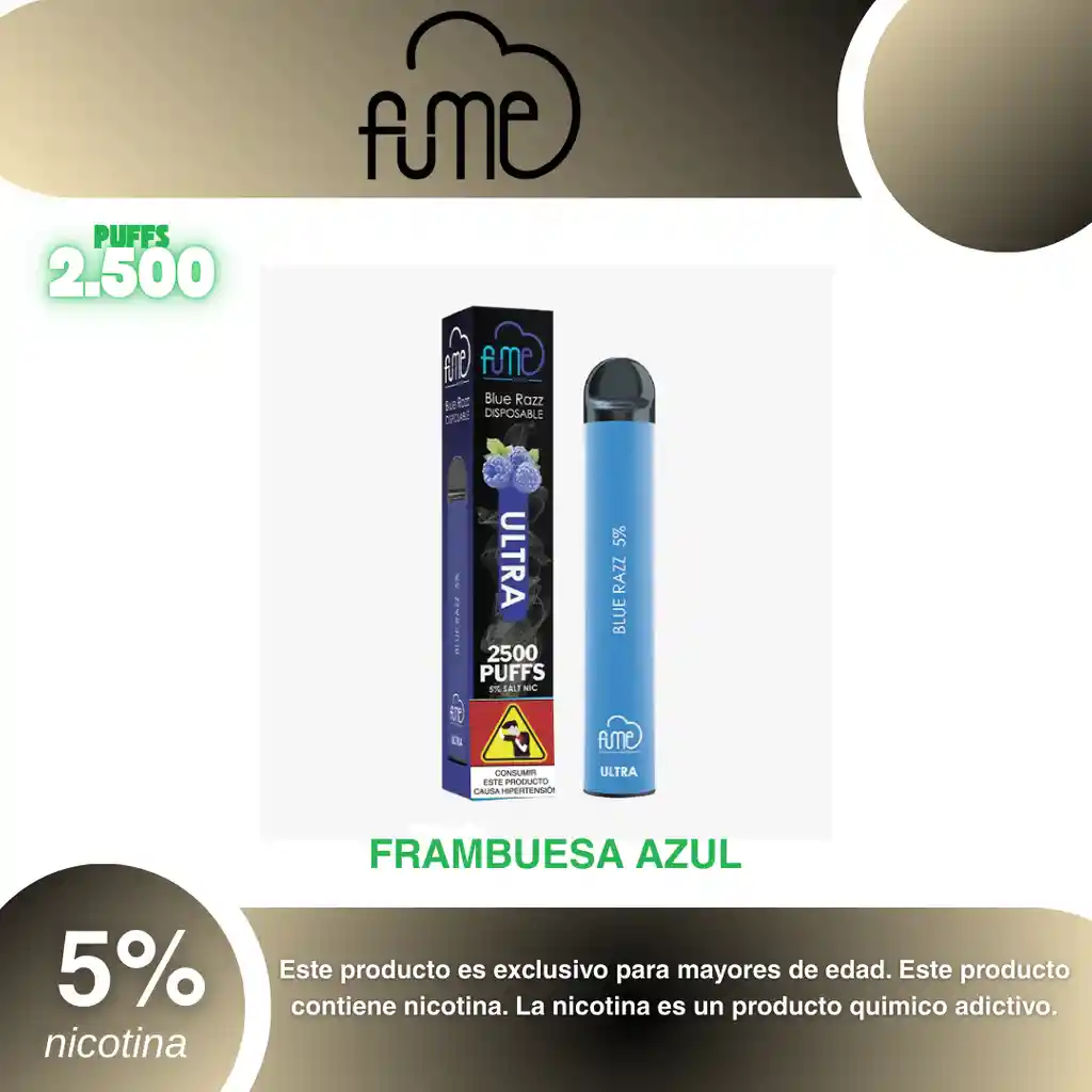 Fum3 Ultra 2.500 Pufs, Blue Razz 5%